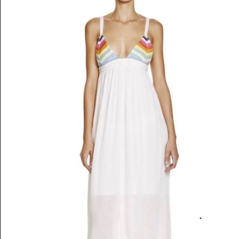 Mara hoffman Rainbow summer maxi swim cover up S